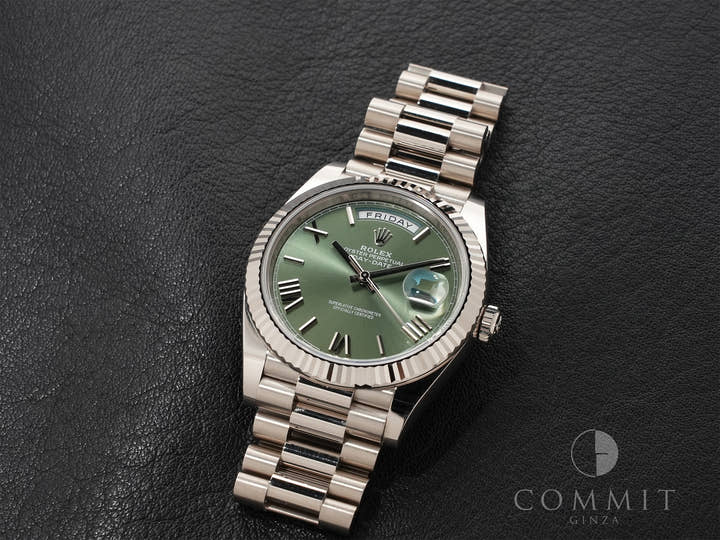 ロレックス デイデイト40 Ref.228239 ホワイトゴールド オリーブグリーン文字盤