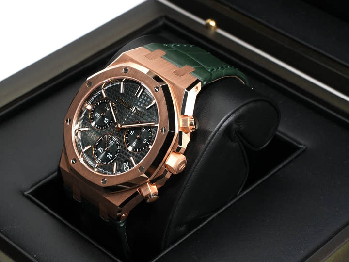 オーデマピゲ ロイヤルオーク クロノグラフ Ref.26240OR.OO.D404CR.02 ピンクゴールド カーキグリーン文字盤