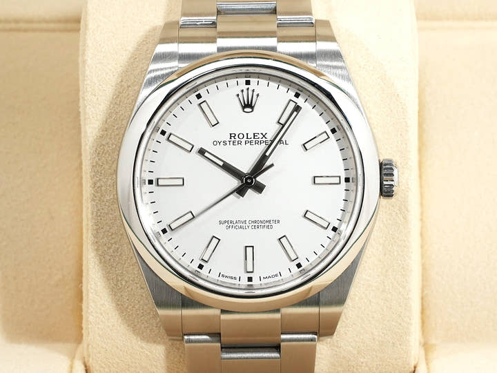 ロレックス オイスターパーペチュアル39 Ref.114300 ステンレススチール ホワイト文字盤
