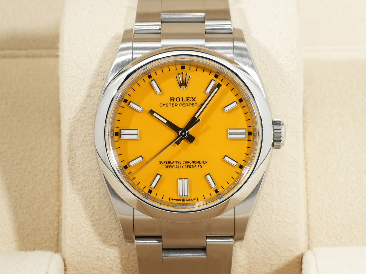 ロレックス オイスターパーペチュアル36 Ref.126000 ステンレススチール イエロー文字盤