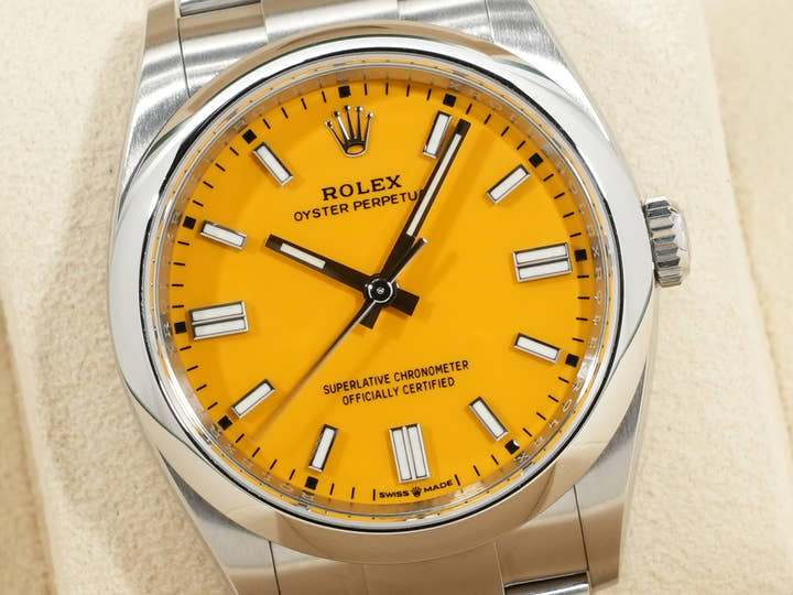 ロレックス オイスターパーペチュアル36 Ref.126000 ステンレススチール イエロー文字盤