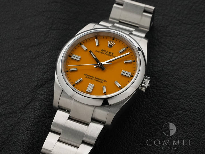 ロレックス オイスターパーペチュアル36 Ref.126000 ステンレススチール イエロー文字盤