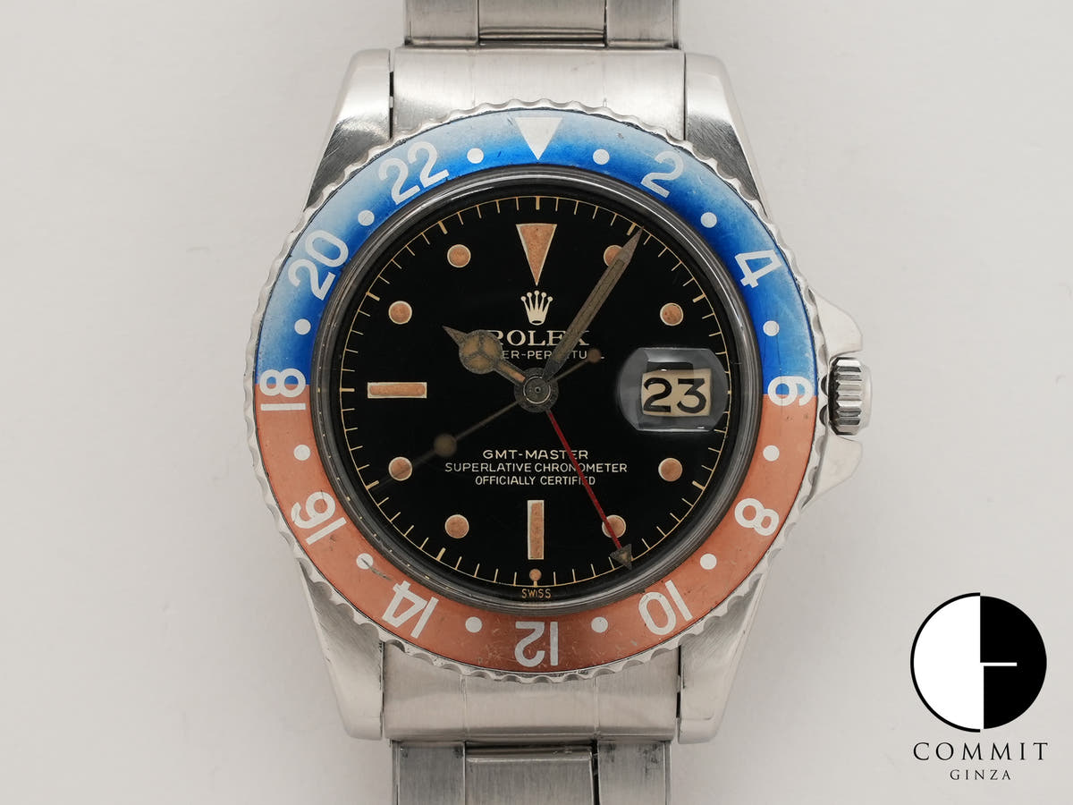 ロレックス GMTマスター Ref.1675MM ステンレススチール ブラック文字盤 オイスターブレスレット