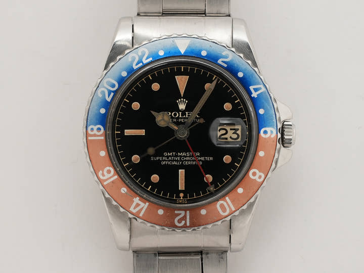 ロレックス GMTマスター Ref.1675MM ステンレススチール ブラック文字盤 オイスターブレスレット