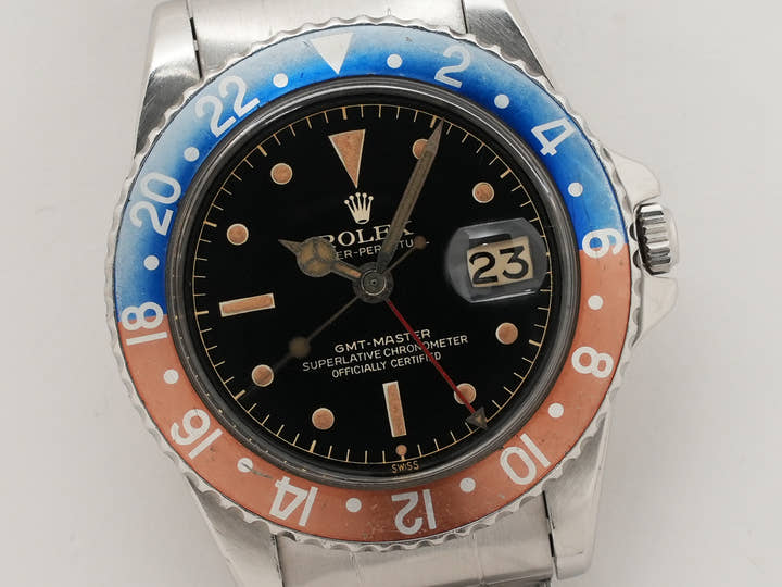 ロレックス GMTマスター Ref.1675MM ステンレススチール ブラック文字盤 オイスターブレスレット