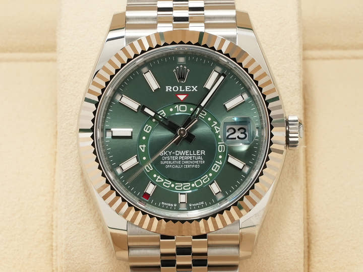 ロレックス スカイドゥエラー Ref.336934 ステンレススチール/ホワイトゴールド ミントグリーン文字盤 ジュビリーブレスレット