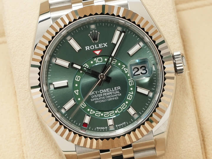 ロレックス スカイドゥエラー Ref.336934 ステンレススチール/ホワイトゴールド ミントグリーン文字盤 ジュビリーブレスレット