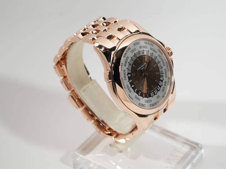 パテックフィリップ コンプリケーション ワールドタイム Ref.5130/1R-001 ローズゴールド シルバー/ブラウン文字盤