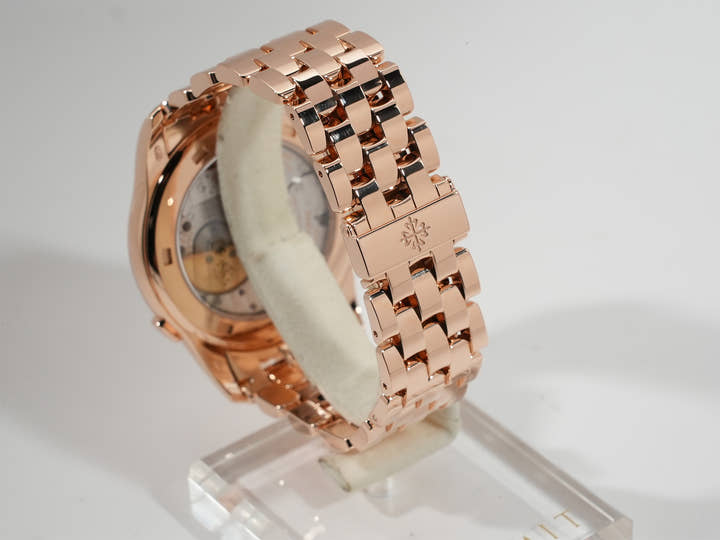 パテックフィリップ コンプリケーション ワールドタイム Ref.5130/1R-001 ローズゴールド シルバー/ブラウン文字盤