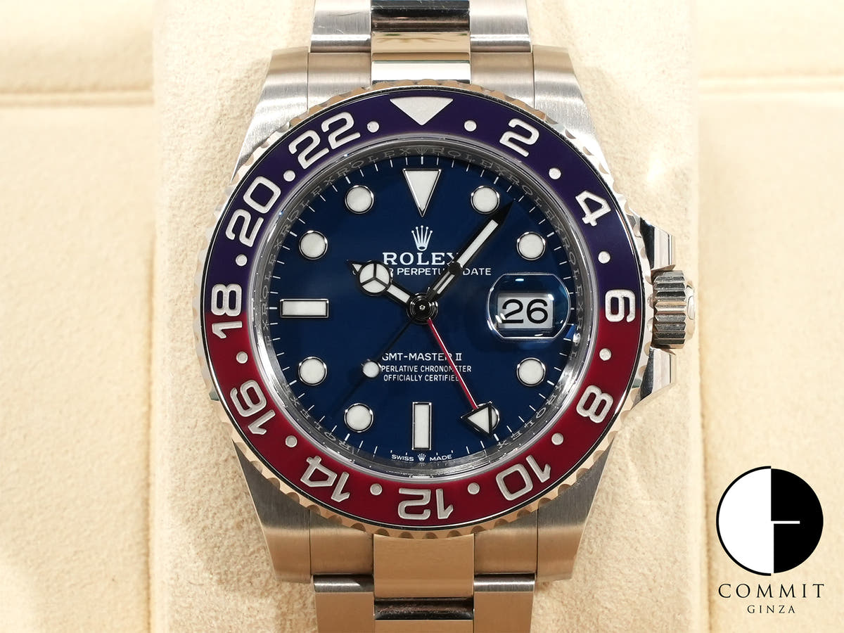 ロレックス GMTマスターII Ref.126719BLRO ホワイトゴールド ミッドナイトブルー文字盤 オイスターブレスレット オイスターブレスレット
