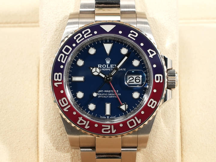 ロレックス GMTマスターII Ref.126719BLRO ホワイトゴールド ミッドナイトブルー文字盤 オイスターブレスレット オイスターブレスレット