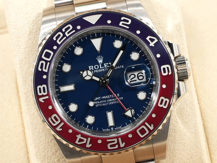 ロレックス GMTマスターII Ref.126719BLRO ホワイトゴールド ミッドナイトブルー文字盤 オイスターブレスレット オイスターブレスレット