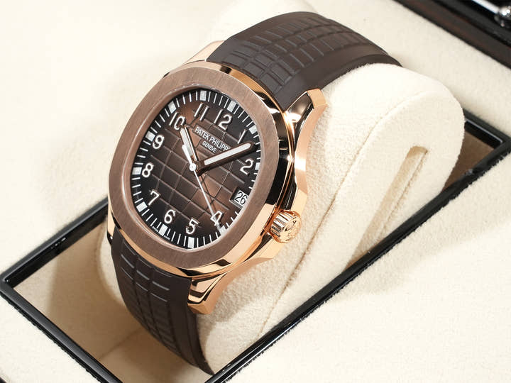 パテックフィリップ アクアノート Ref.5167R-001 ローズゴールド ブラウン文字盤