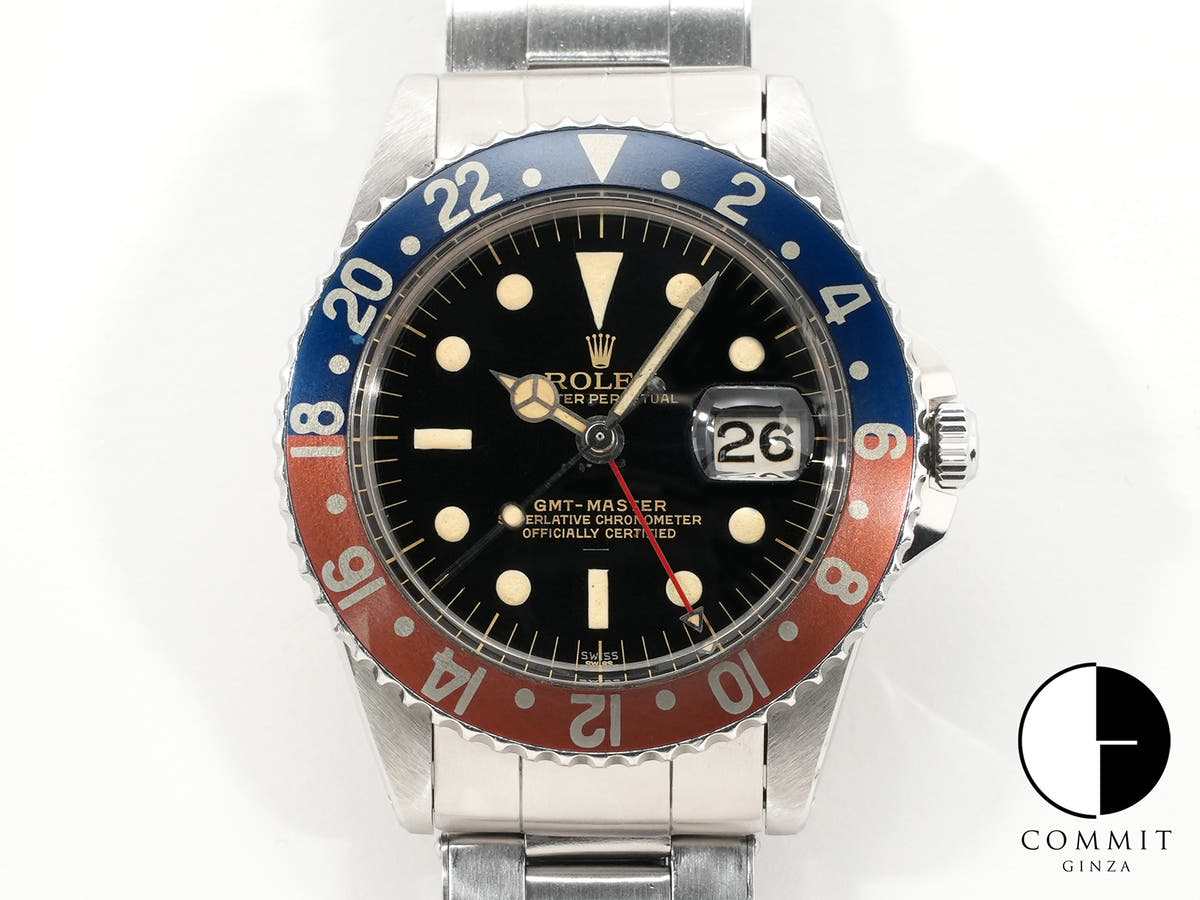 ロレックス GMTマスター Ref.1675M ステンレススチール ブラック文字盤 オイスターブレスレット