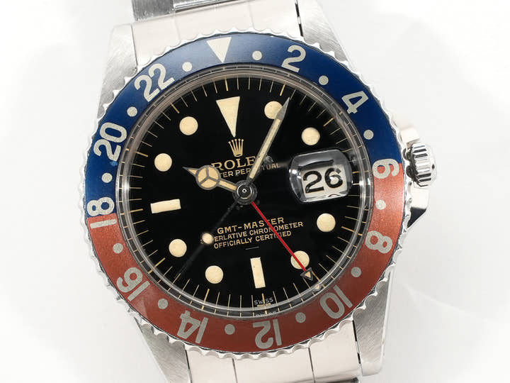 ロレックス GMTマスター Ref.1675M ステンレススチール ブラック文字盤 オイスターブレスレット