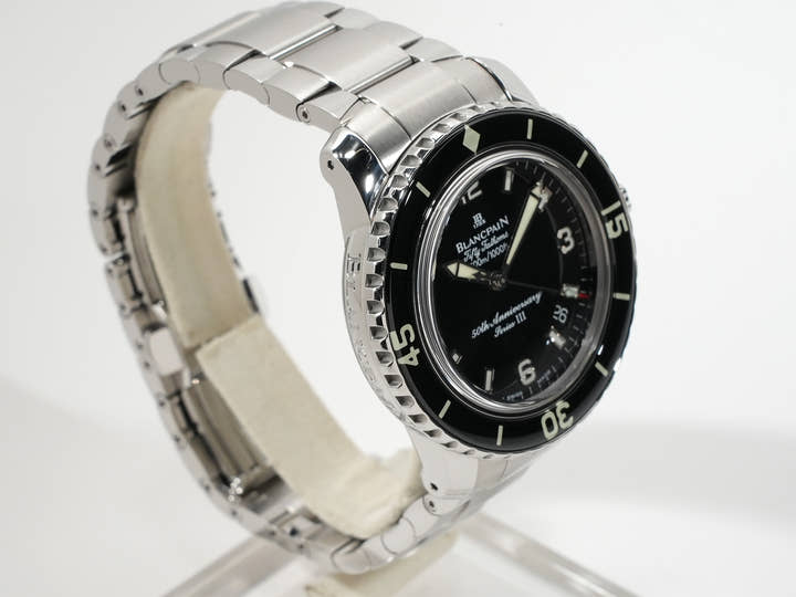 ブランパン フィフティファゾムス 50周年記念 シリーズⅢ Ref.2200A-1130-71 ブラック文字盤 中古 qwjpbh3r