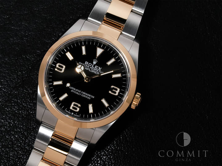 ロレックス エクスプローラー36 Ref.124273 ステンレススチール/イエローゴールド ブラック文字盤
