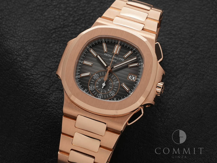 パテックフィリップ ノーチラス クロノグラフ Ref.5980/1R-001 ローズゴールド ブラックグラデーション文字盤