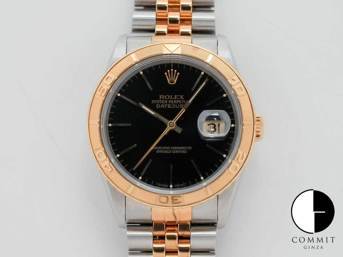 ロレックス デイトジャスト サンダーバード Ref.16263 ステンレススチール/イエローゴールド ブラック文字盤 ジュビリーブレスレット