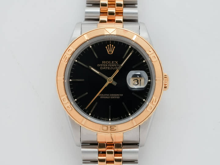 ロレックス デイトジャスト サンダーバード Ref.16263 ステンレススチール/イエローゴールド ブラック文字盤 ジュビリーブレスレット