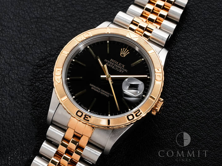 ロレックス デイトジャスト サンダーバード Ref.16263 ステンレススチール/イエローゴールド ブラック文字盤 ジュビリーブレスレット