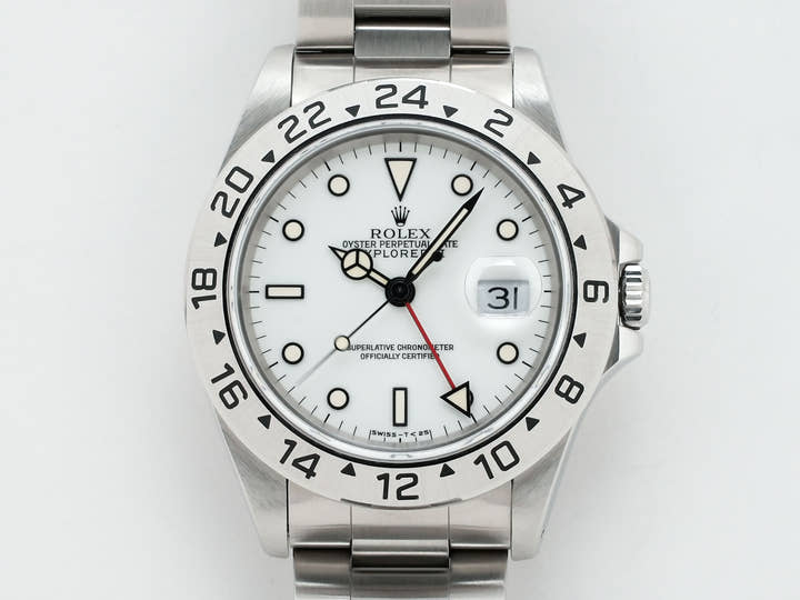 Rolex Explorer II Ref. 16570 Stainless Steel White Dial