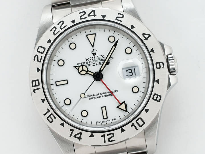 Rolex Explorer II Ref. 16570 Stainless Steel White Dial