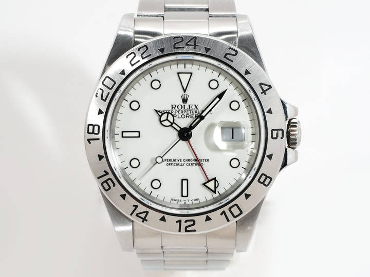 ロレックス エクスプローラーII Ref.16570 ステンレススチール ホワイト文字盤