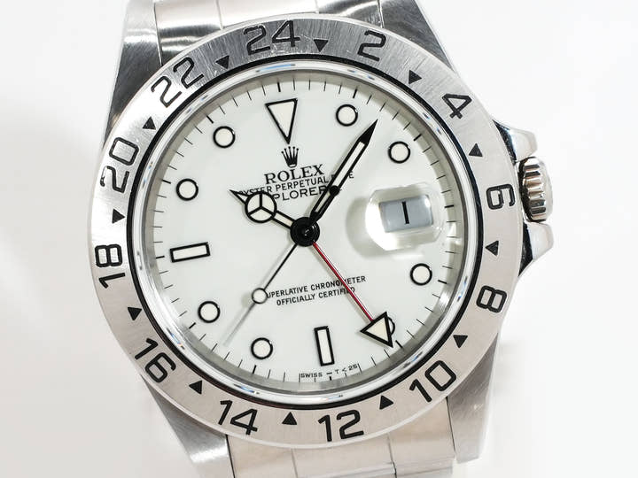 ロレックス エクスプローラーII Ref.16570 ステンレススチール ホワイト文字盤