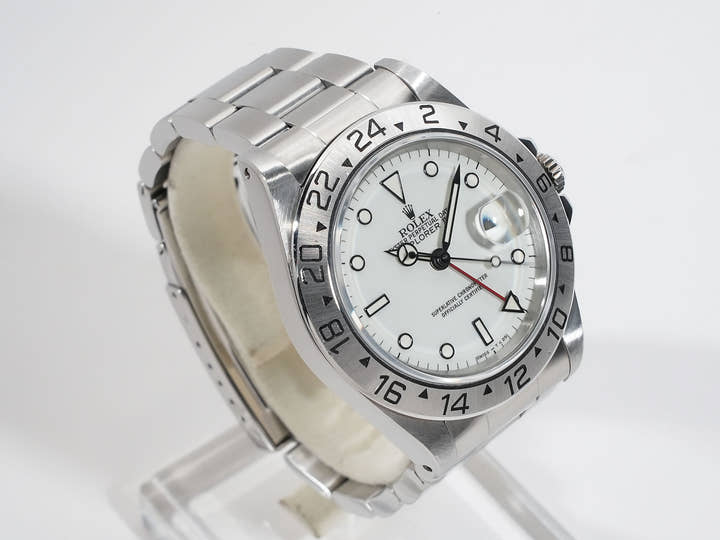 ロレックス エクスプローラーII Ref.16570 ステンレススチール ホワイト文字盤