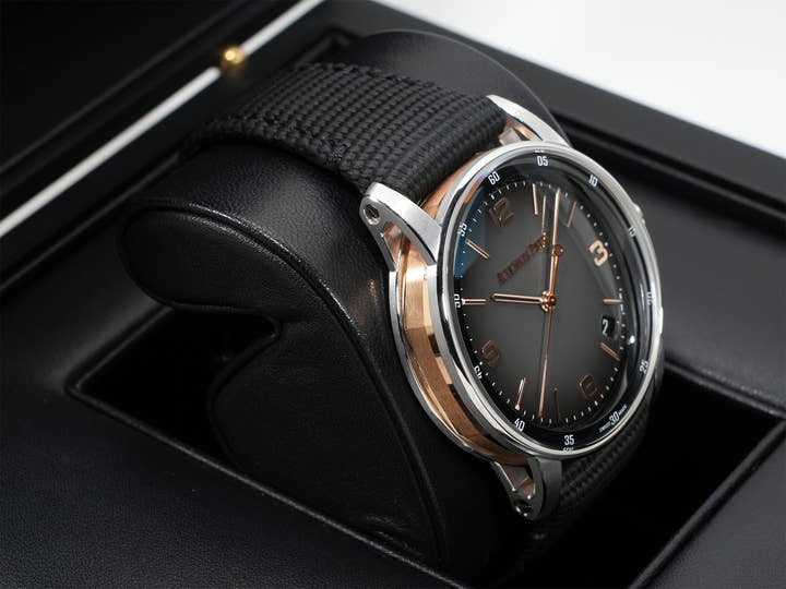 オーデマピゲ CODE 11.59 バイ オーデマ ピゲ Ref.15210CR.OO.A002CR.01 ホワイトゴールド/ピンクゴールド グレーラッカー文字盤