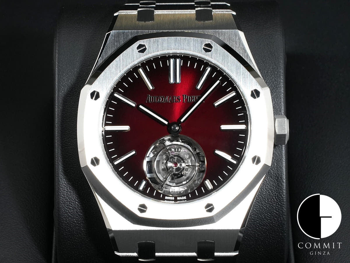 オーデマピゲ ロイヤルオーク フライング トゥールビヨン Ref.26730ST.OO.1320ST.05 ステンレススチール スモークバーガンディ文字盤
