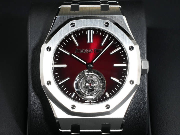 オーデマピゲ ロイヤルオーク フライング トゥールビヨン Ref.26730ST.OO.1320ST.05 ステンレススチール スモークバーガンディ文字盤