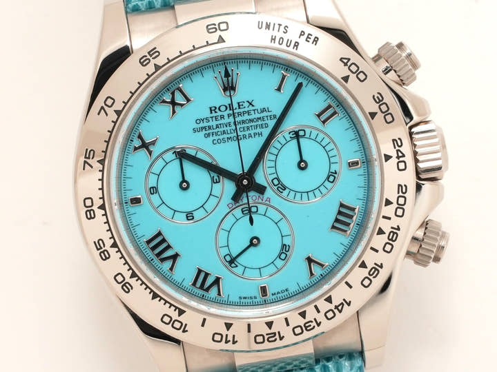 Rolex Daytona Ref. 116519 White Gold Turquoise Dial