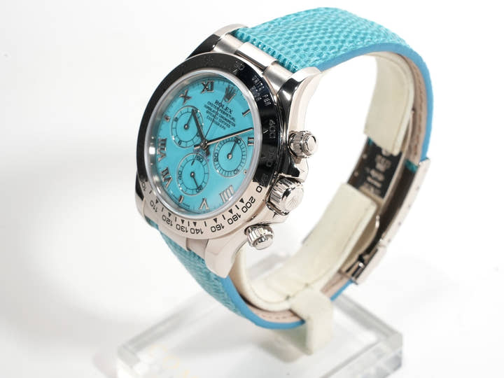 Rolex Daytona Ref. 116519 White Gold Turquoise Dial