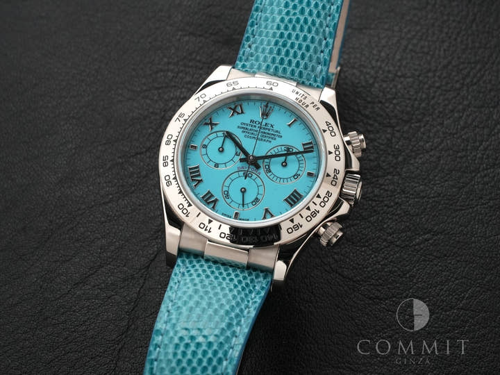 Rolex Daytona Ref. 116519 White Gold Turquoise Dial