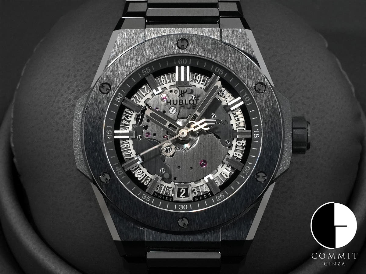 ウブロ ビッグバン インテグレーテッド タイムオンリー オールブラック Ref.456.CX.0140.CX スケルトン文字盤 美品 8u5v6en2