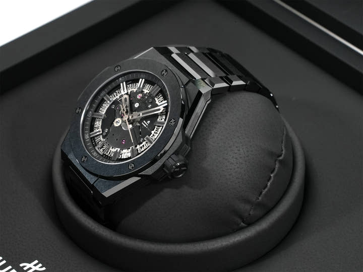 ウブロ ビッグバン インテグレーテッド タイムオンリー オールブラック Ref.456.CX.0140.CX スケルトン文字盤 美品 8u5v6en2