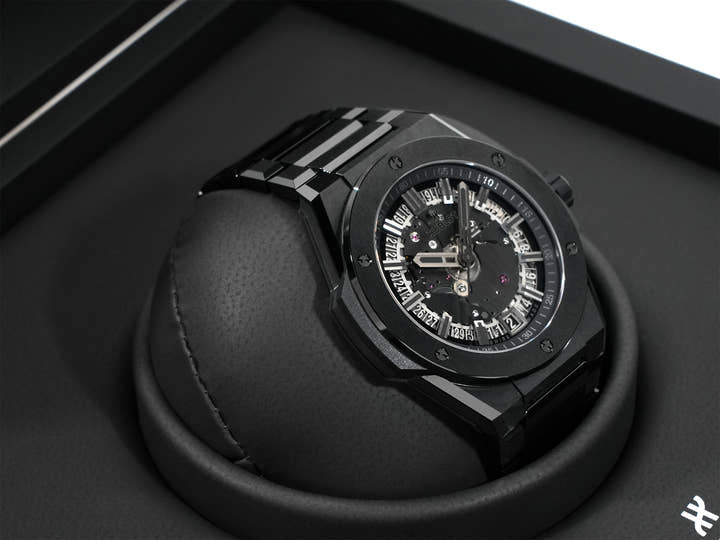 ウブロ ビッグバン インテグレーテッド タイムオンリー オールブラック Ref.456.CX.0140.CX スケルトン文字盤 美品 8u5v6en2