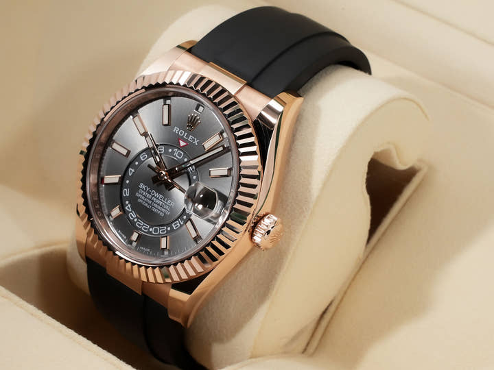 ロレックス スカイドゥエラー Ref.326235 エバーローズゴールド スレート文字盤 オイスターフレックス