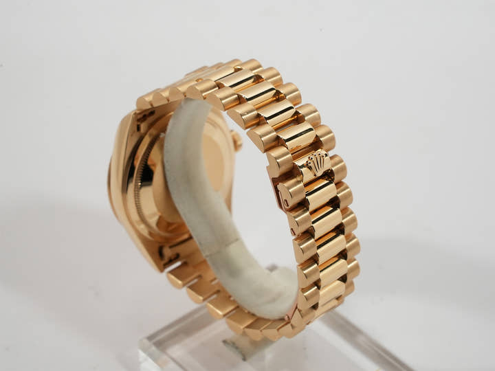 ロレックス デイデイト36 Ref.18238N2BR イエローゴールド イエローシェルx2Pティアドロップダイヤ文字盤