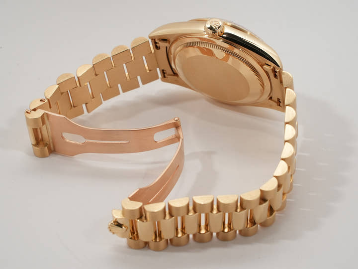 ロレックス デイデイト36 Ref.18238N2BR イエローゴールド イエローシェルx2Pティアドロップダイヤ文字盤