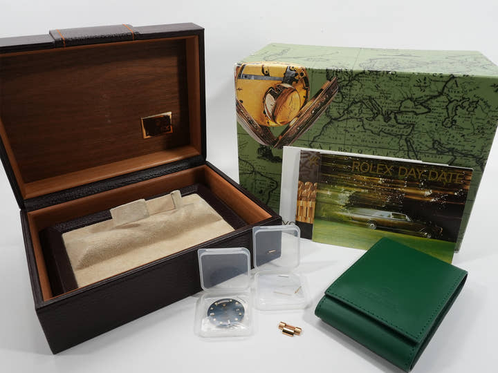 ロレックス デイデイト36 Ref.18238N2BR イエローゴールド イエローシェルx2Pティアドロップダイヤ文字盤