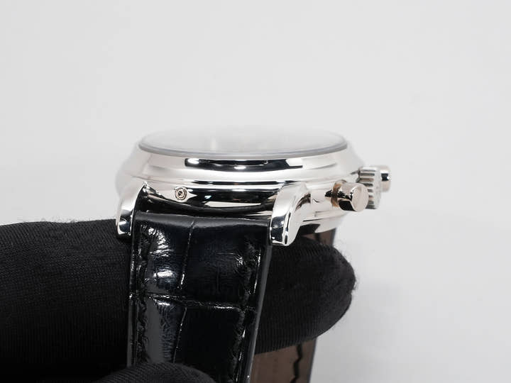Patek Philippe Perpetual Calendar Chronograph Ref. 3970EP Platinum Black Dial with 11 Diamonds