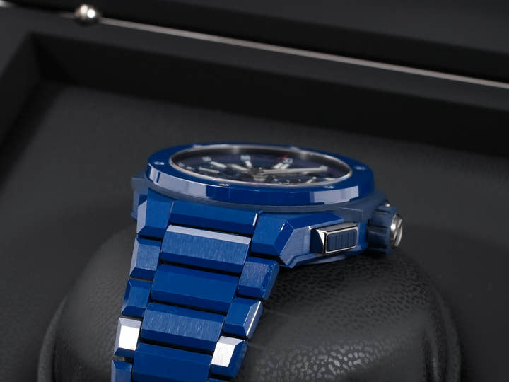 ウブロ ビッグバン インテグレーテッド ブルーセラミック Ref.451.EX.5123.EX スケルトン文字盤 美中古 62cikfcz