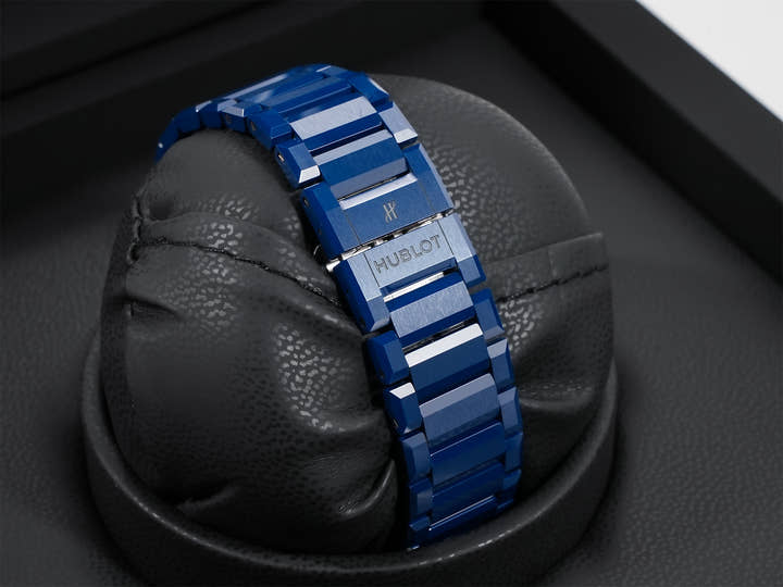 ウブロ ビッグバン インテグレーテッド ブルーセラミック Ref.451.EX.5123.EX スケルトン文字盤 美中古 62cikfcz