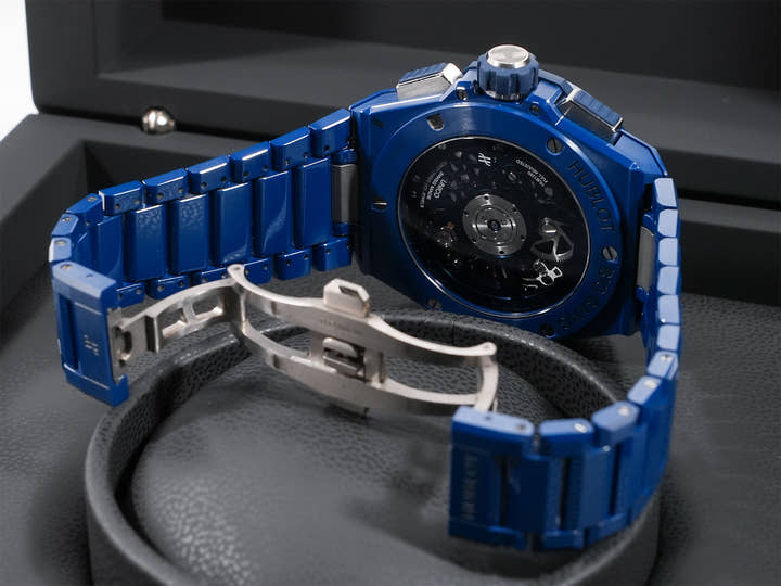 ウブロ ビッグバン インテグレーテッド ブルーセラミック Ref.451.EX.5123.EX スケルトン文字盤 美中古 62cikfcz