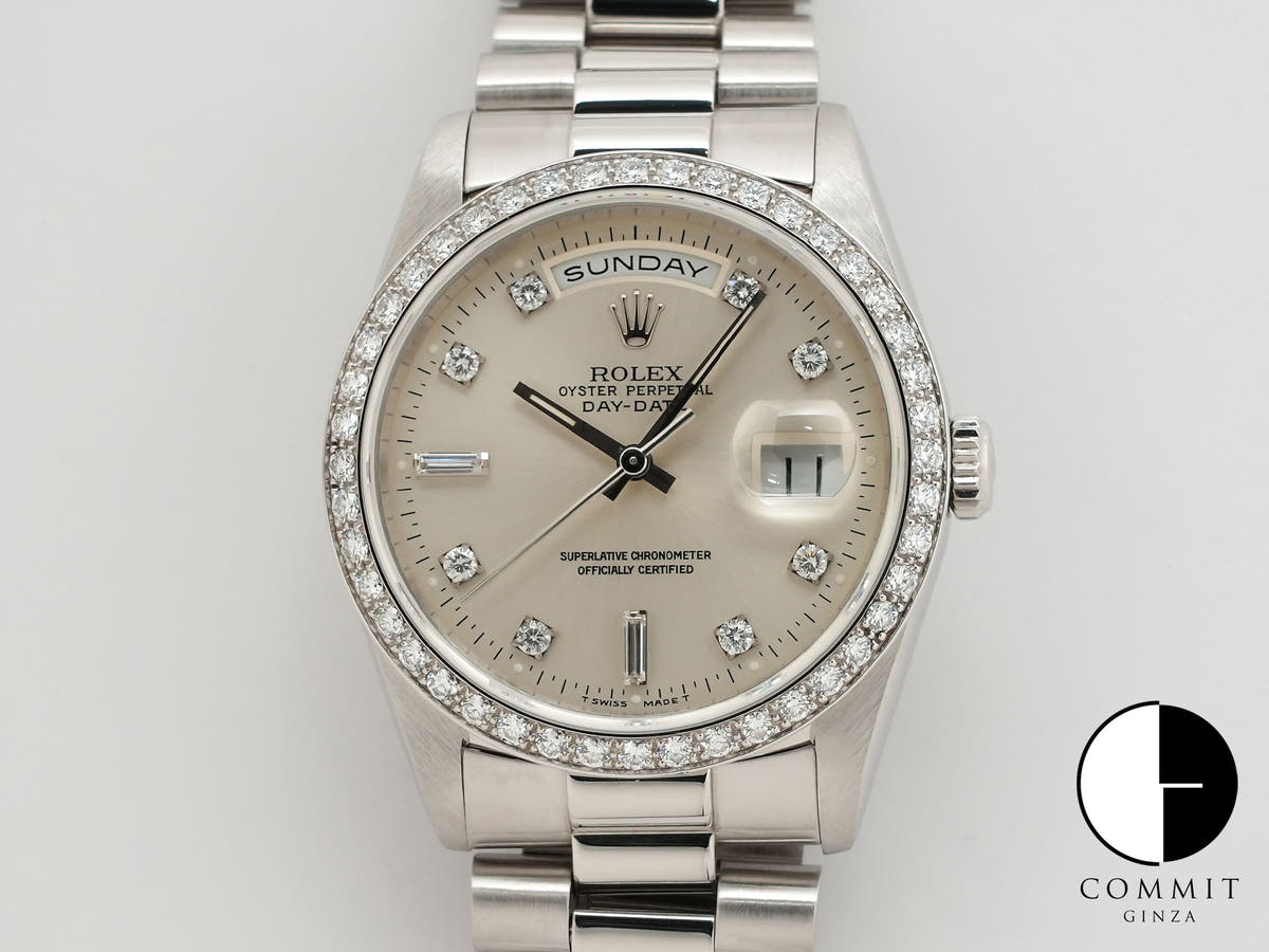 ロレックス デイデイト Ref.18346A プラチナ シルバー文字盤