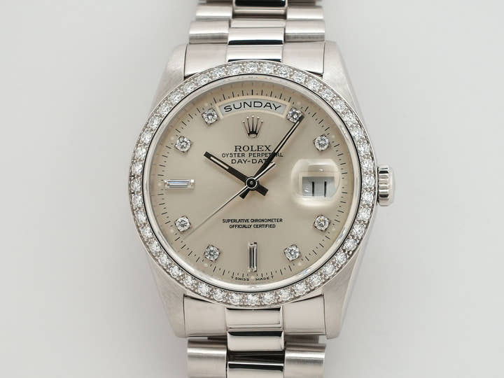 ロレックス デイデイト Ref.18346A プラチナ シルバー文字盤