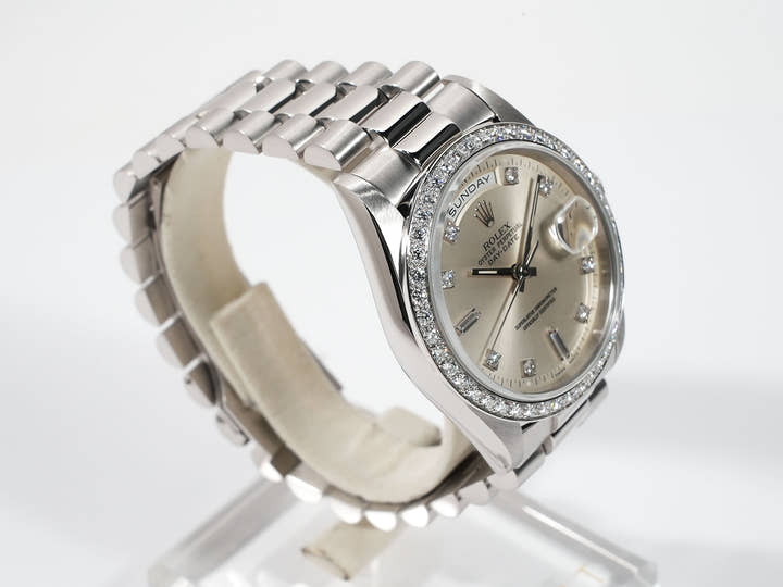 ロレックス デイデイト Ref.18346A プラチナ シルバー文字盤